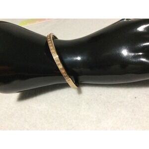 Laminated Gold Tone Greek Key Pattern Bangle Bracelet‎ Women's Fashion Jewelry